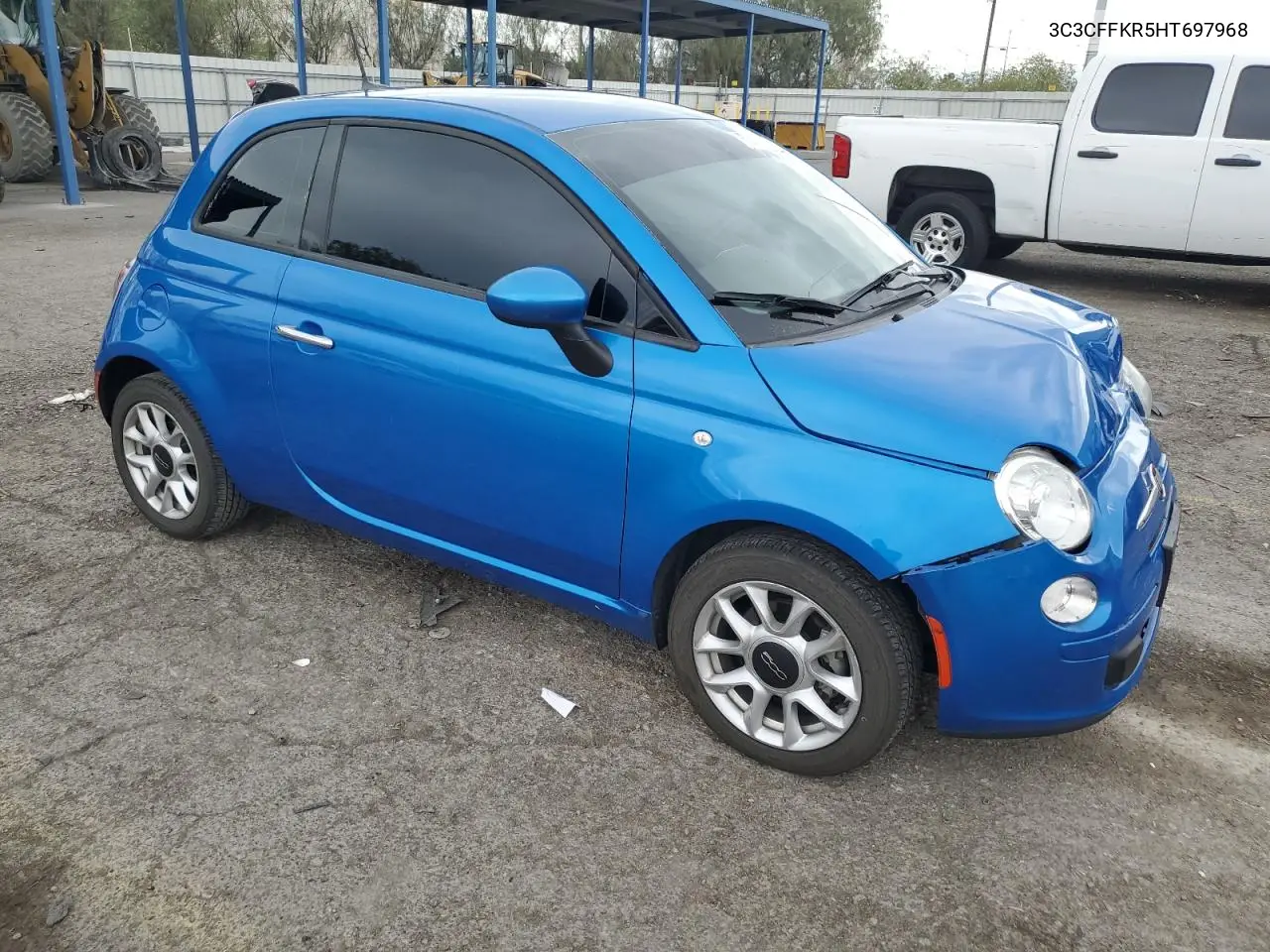 2017 Fiat 500 Pop VIN: 3C3CFFKR5HT697968 Lot: 63531095