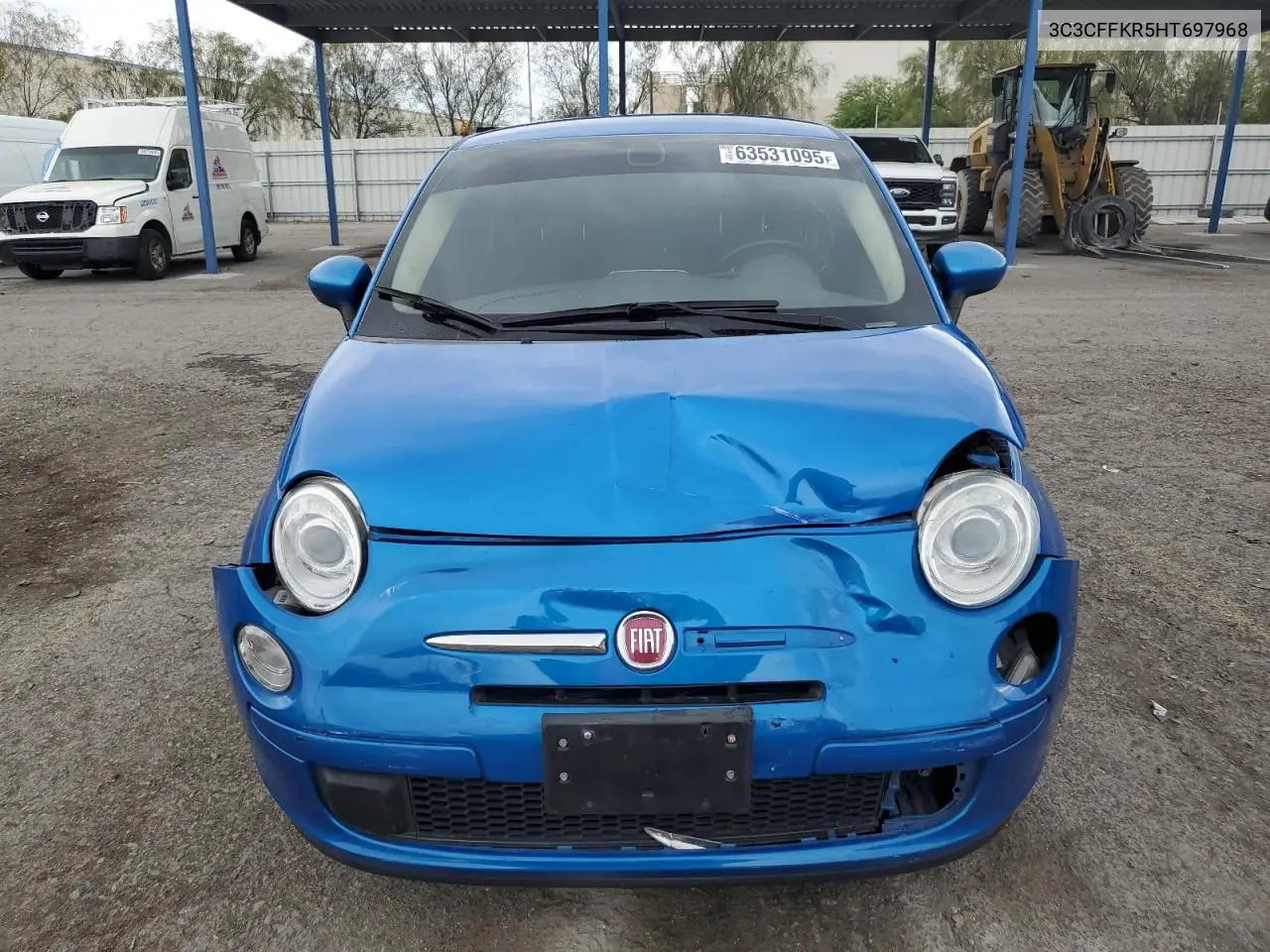 2017 Fiat 500 Pop VIN: 3C3CFFKR5HT697968 Lot: 63531095