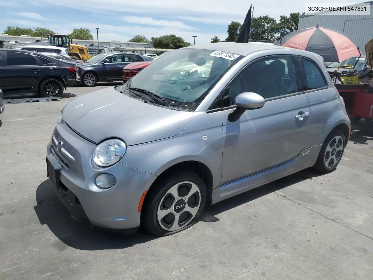 2017 Fiat 500 Electric VIN: 3C3CFFGEXHT547831 Lot: 63671345