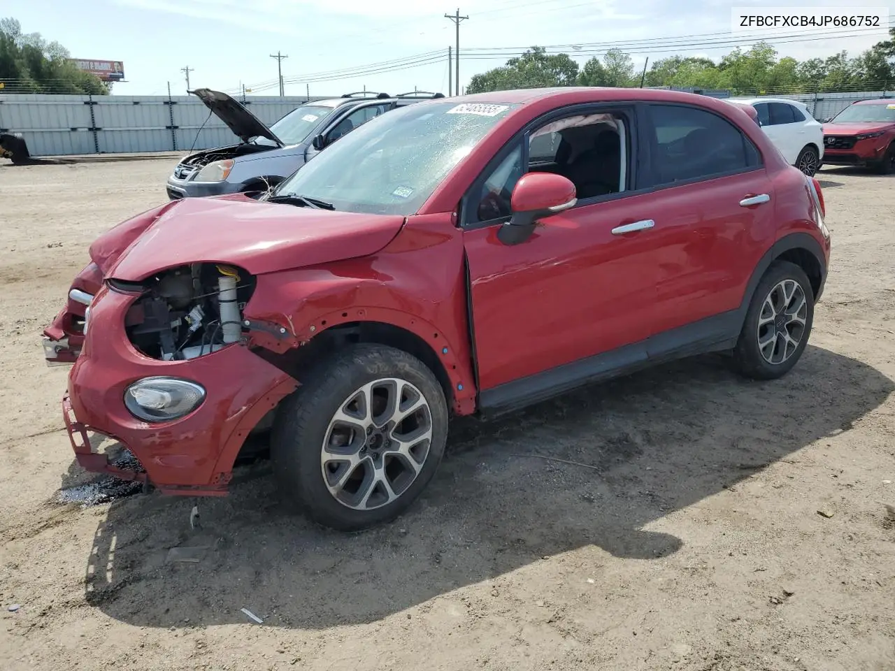 2018 Fiat 500X Trekking VIN: ZFBCFXCB4JP686752 Lot: 62485555