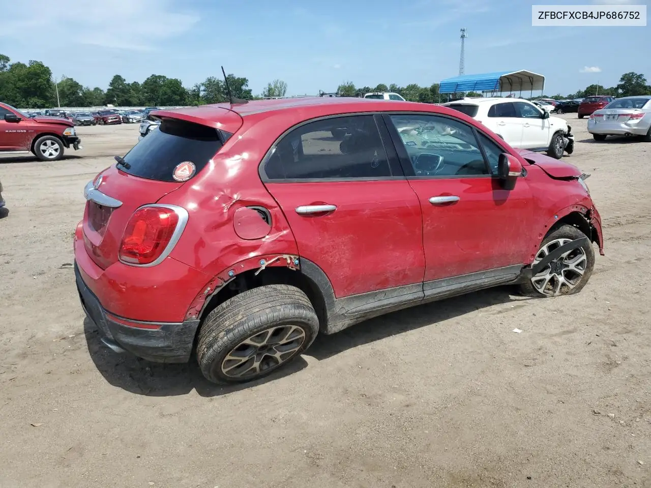 2018 Fiat 500X Trekking VIN: ZFBCFXCB4JP686752 Lot: 62485555