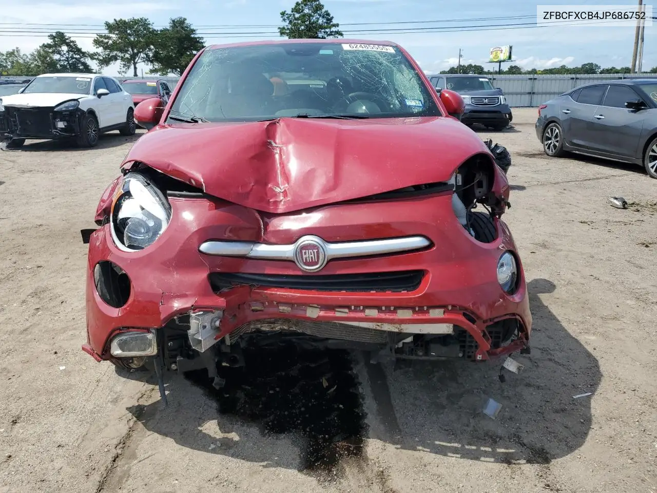 2018 Fiat 500X Trekking VIN: ZFBCFXCB4JP686752 Lot: 62485555