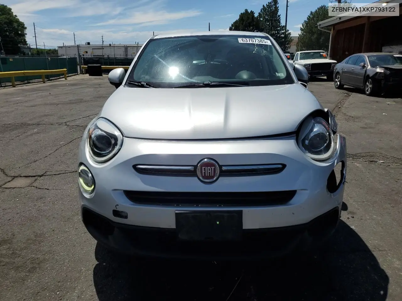 2019 Fiat 500X Pop VIN: ZFBNFYA1XKP793122 Lot: 63707385