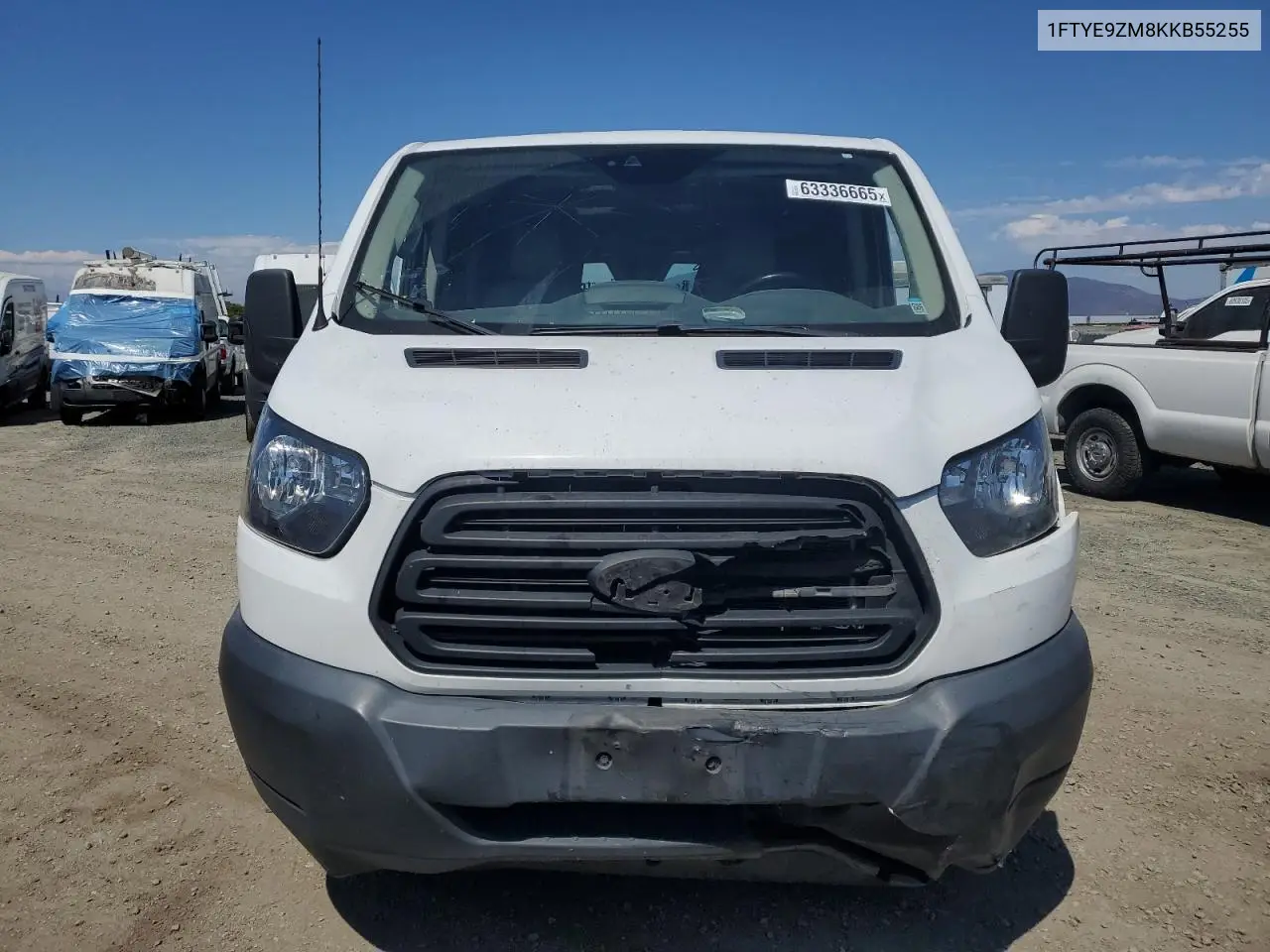 2019 Ford Transit T-150 VIN: 1FTYE9ZM8KKB55255 Lot: 63336665