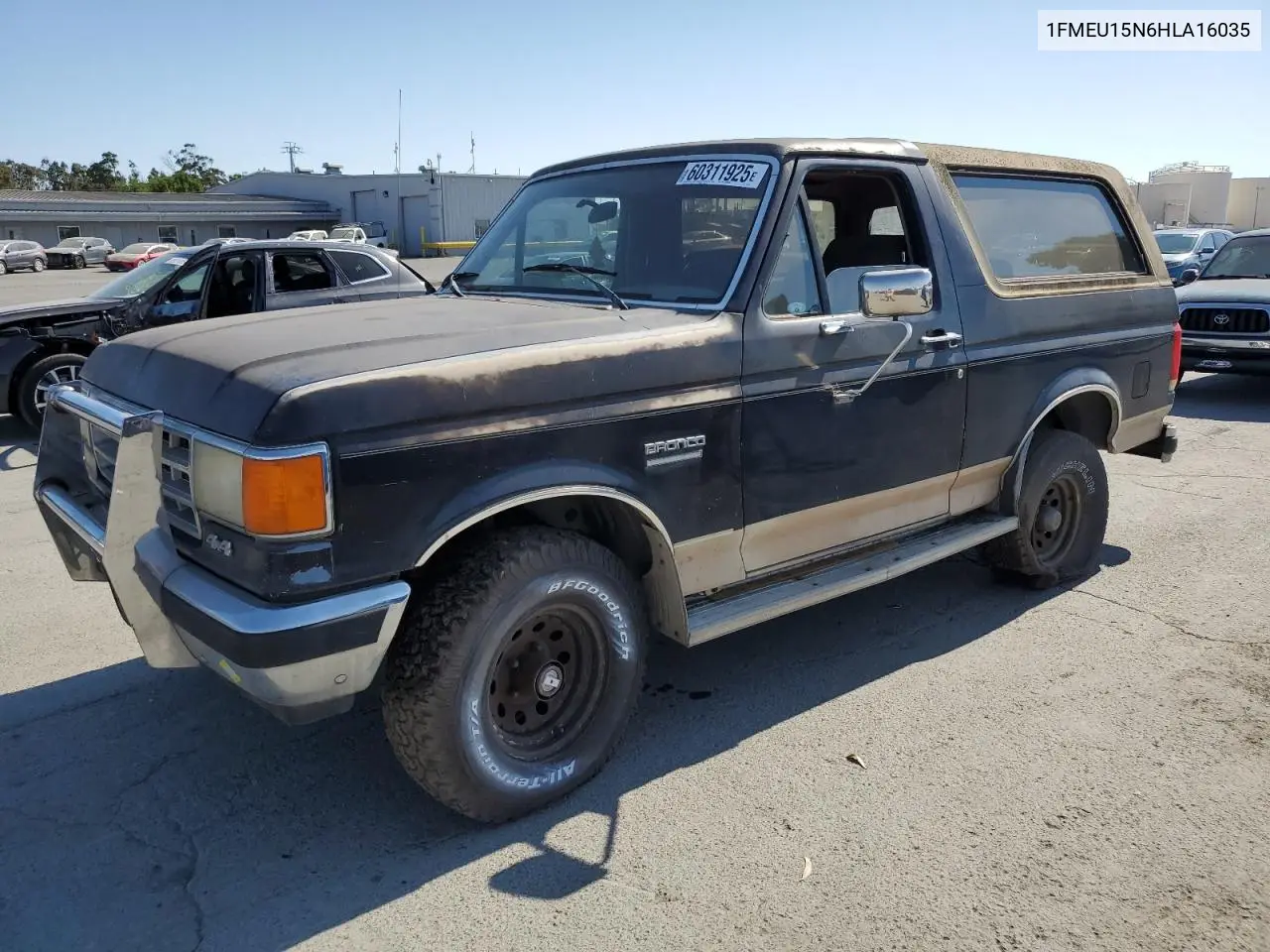 1987 Ford Bronco U100 VIN: 1FMEU15N6HLA16035 Lot: 60311925