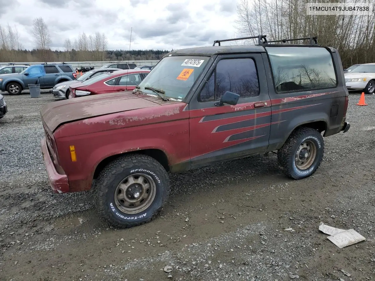 1988 Ford Bronco Ii VIN: 1FMCU14T9JUB47838 Lot: 48747975