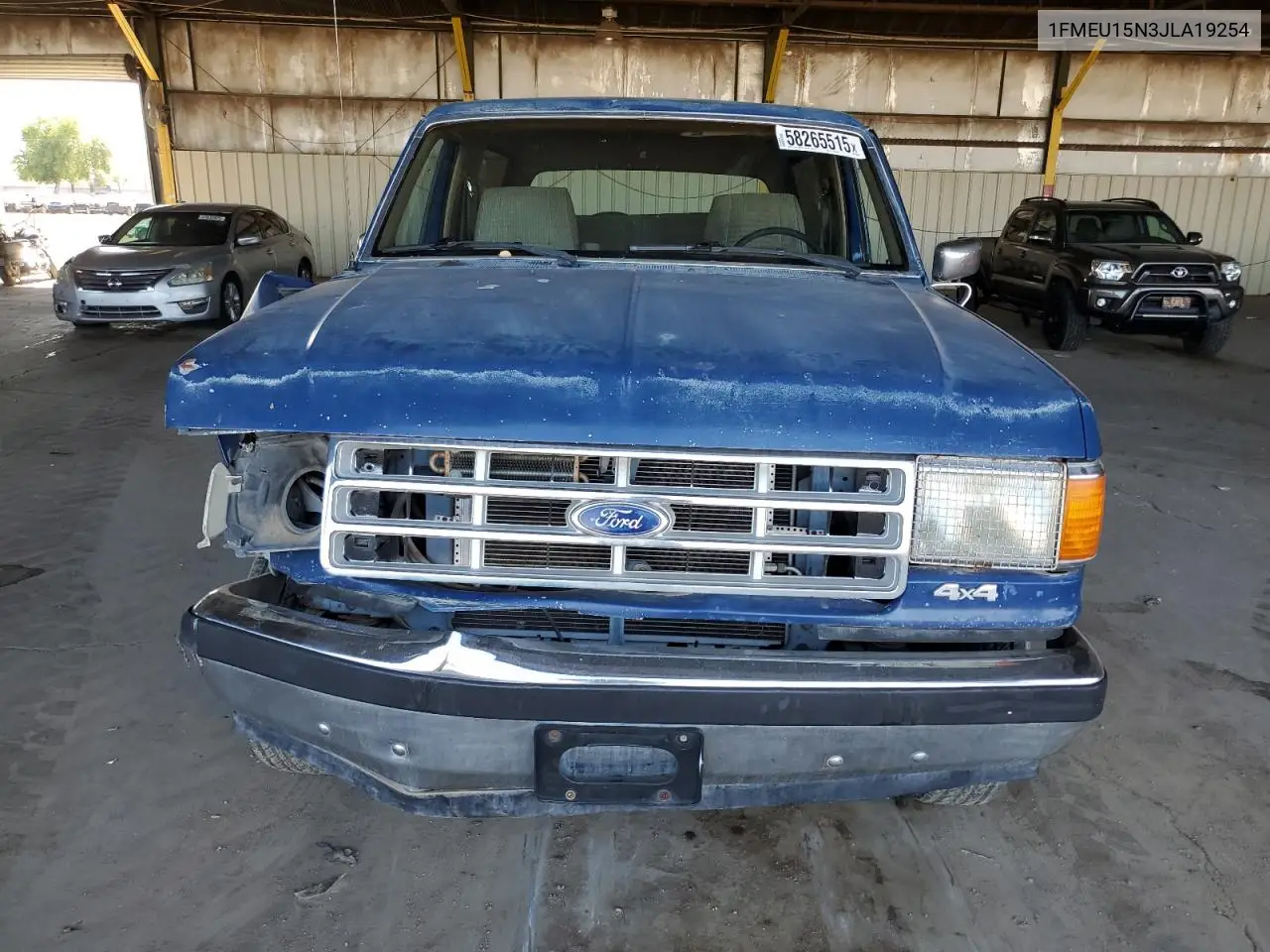 1988 Ford Bronco U100 VIN: 1FMEU15N3JLA19254 Lot: 58265515
