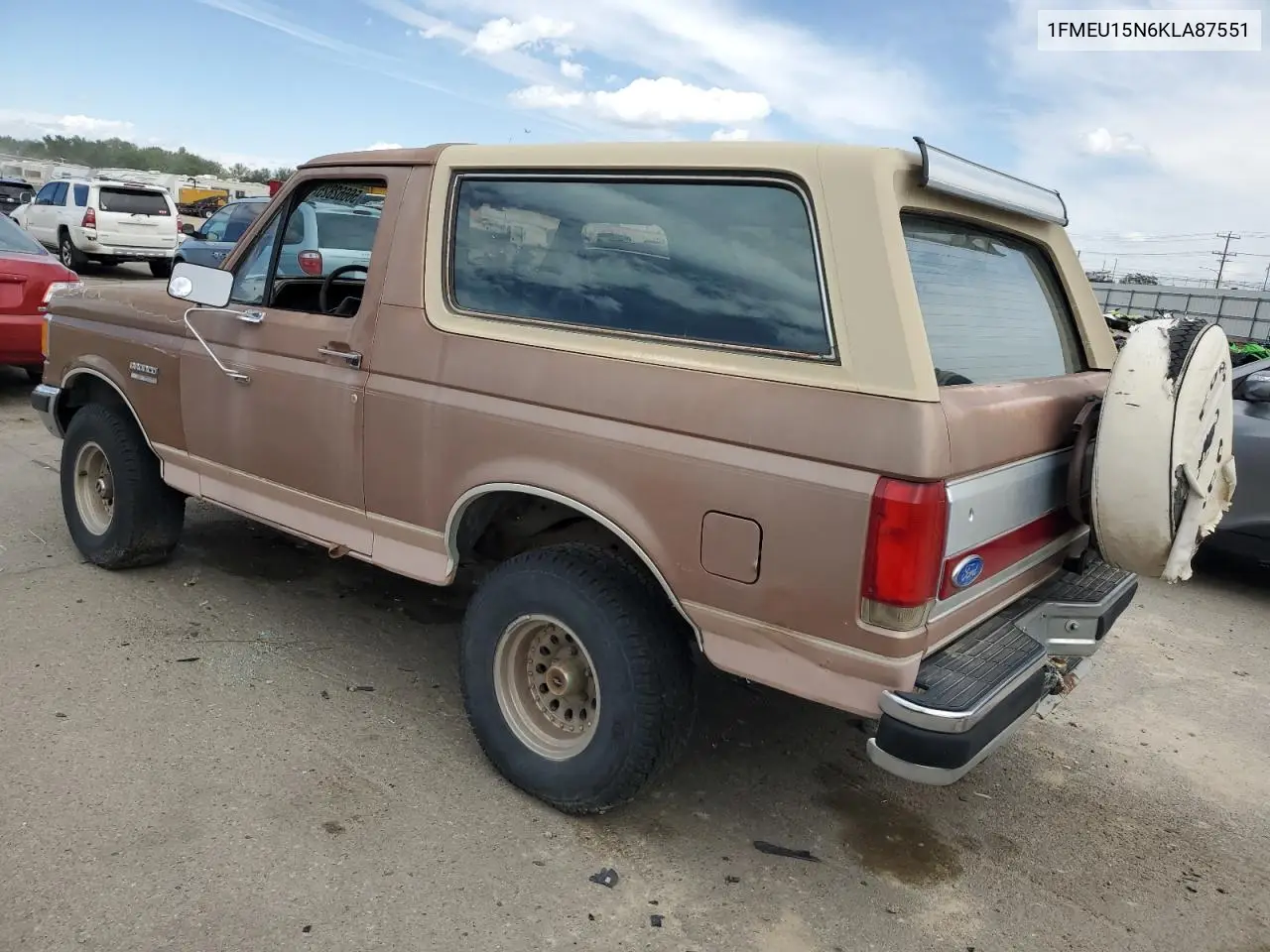1989 Ford Bronco U100 VIN: 1FMEU15N6KLA87551 Lot: 56662825
