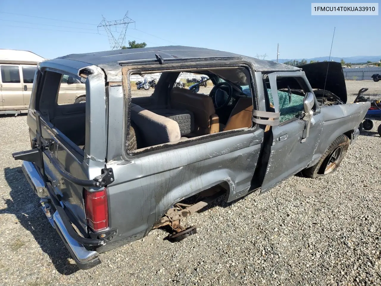 1989 Ford Bronco Ii VIN: 1FMCU14T0KUA33910 Lot: 57730195