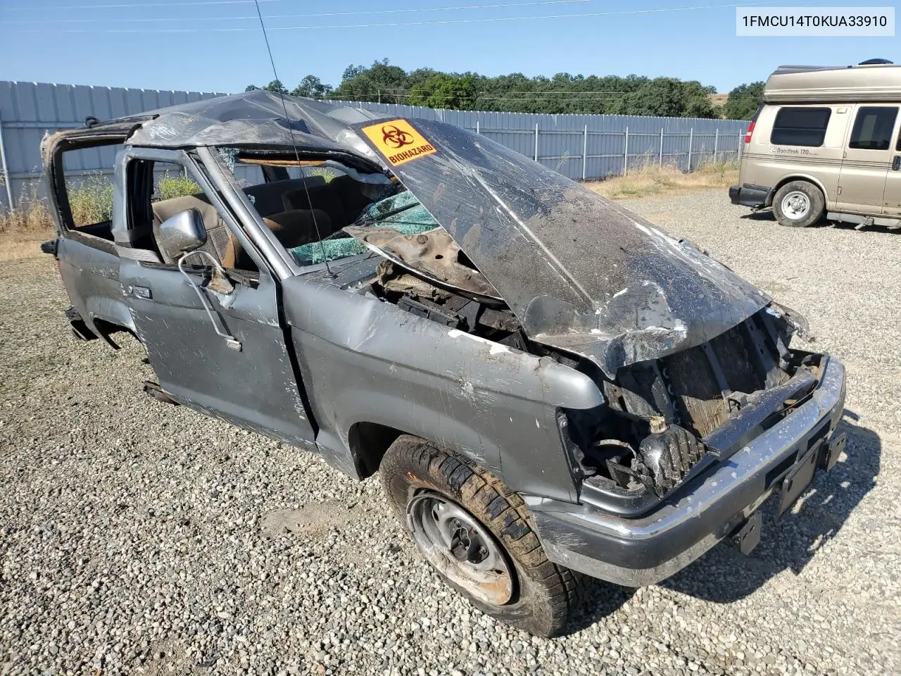 1989 Ford Bronco Ii VIN: 1FMCU14T0KUA33910 Lot: 57730195