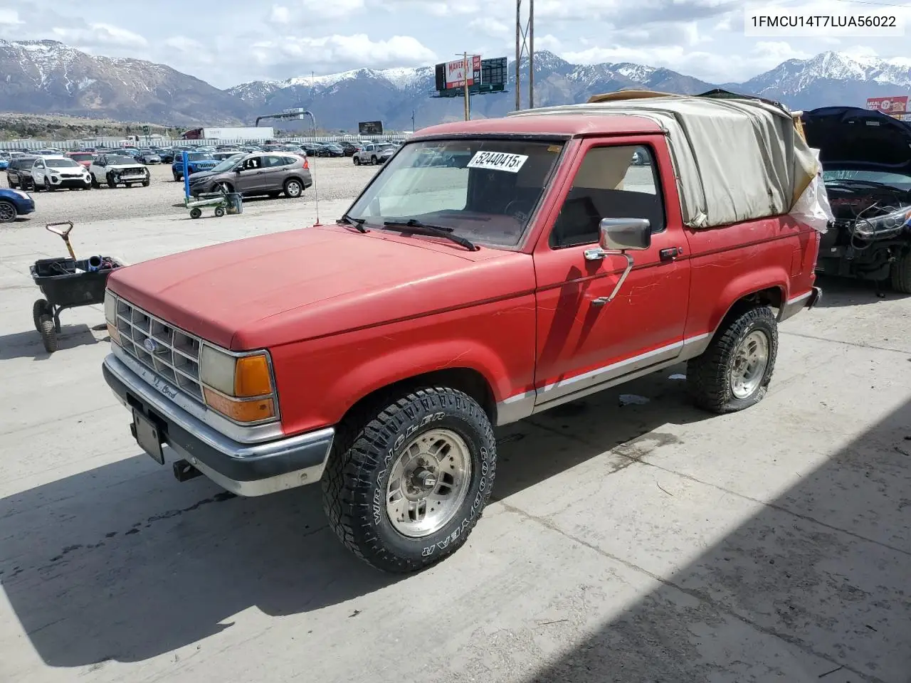 1990 Ford Bronco Ii VIN: 1FMCU14T7LUA56022 Lot: 52440415