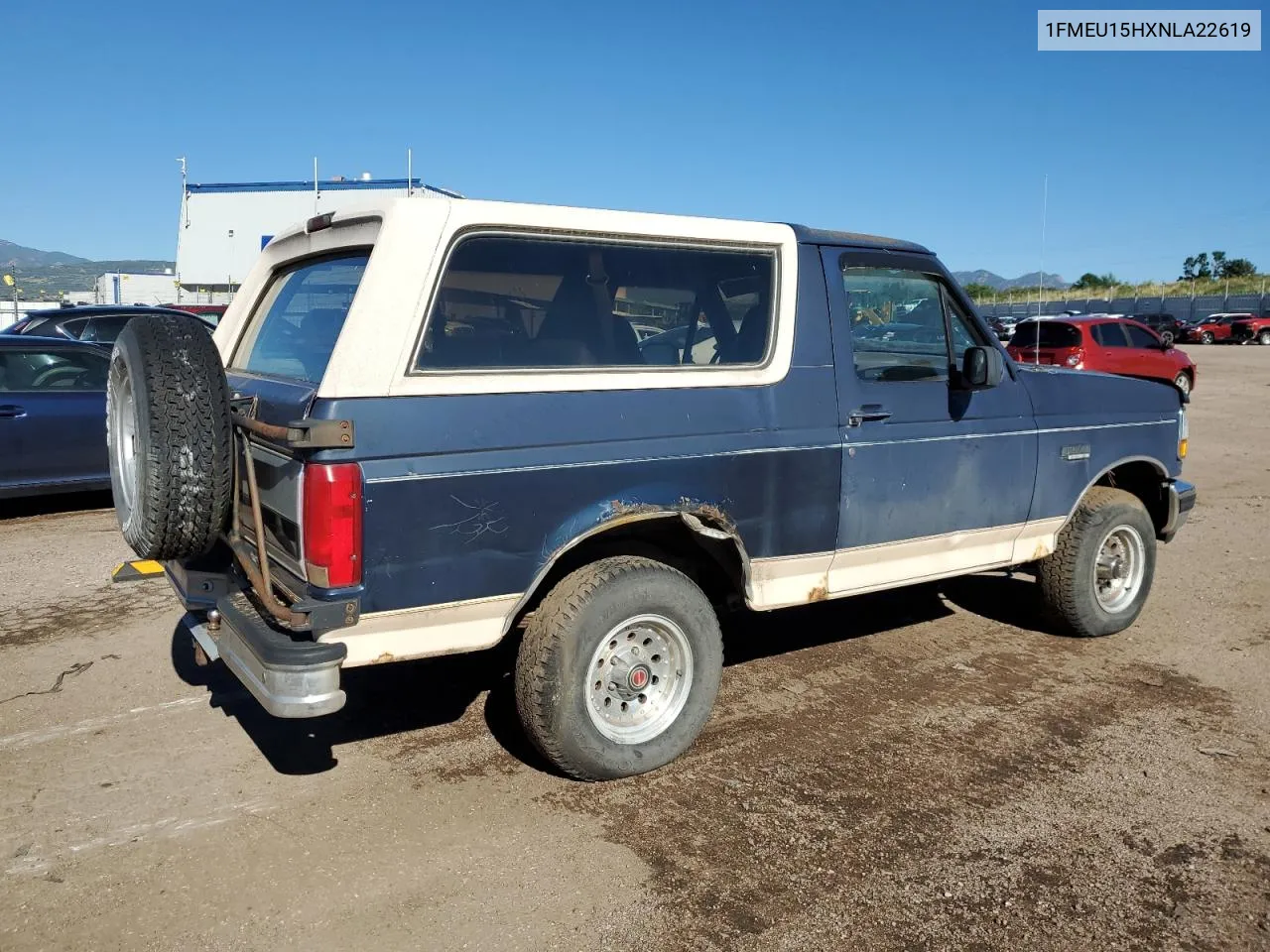 1992 Ford Bronco U100 VIN: 1FMEU15HXNLA22619 Lot: 63666204