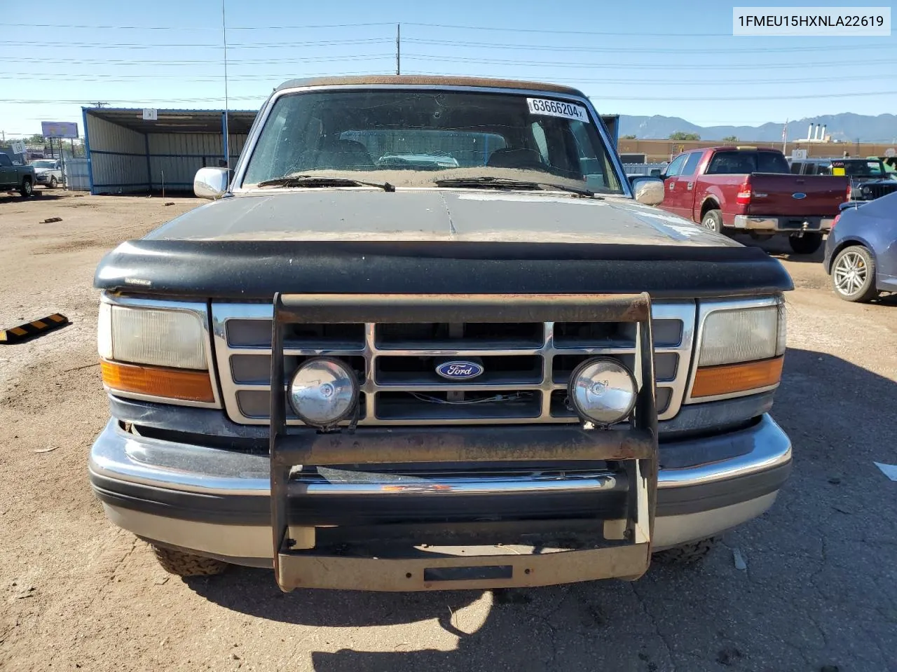 1992 Ford Bronco U100 VIN: 1FMEU15HXNLA22619 Lot: 63666204