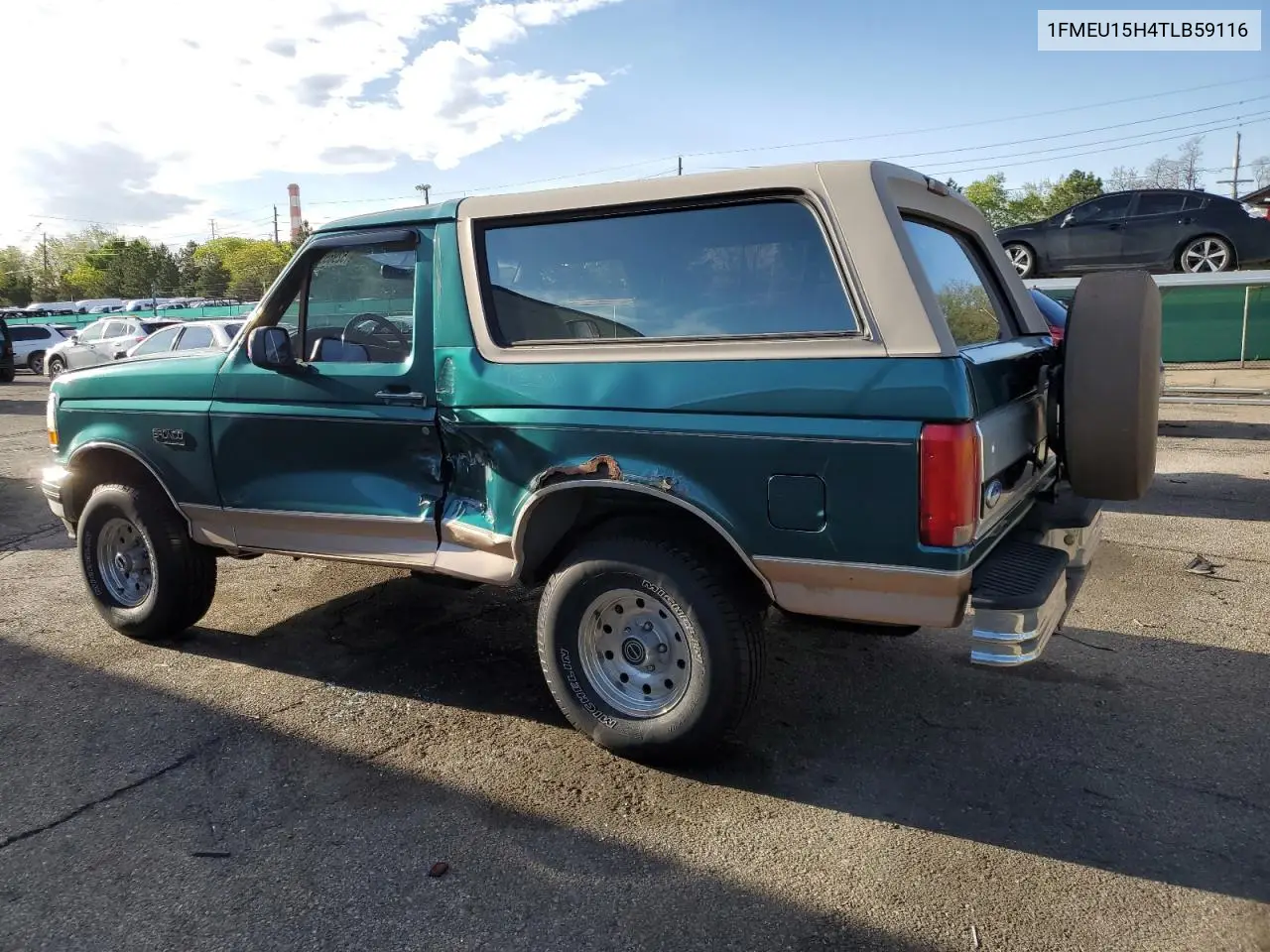 1996 Ford Bronco U100 VIN: 1FMEU15H4TLB59116 Lot: 52989015