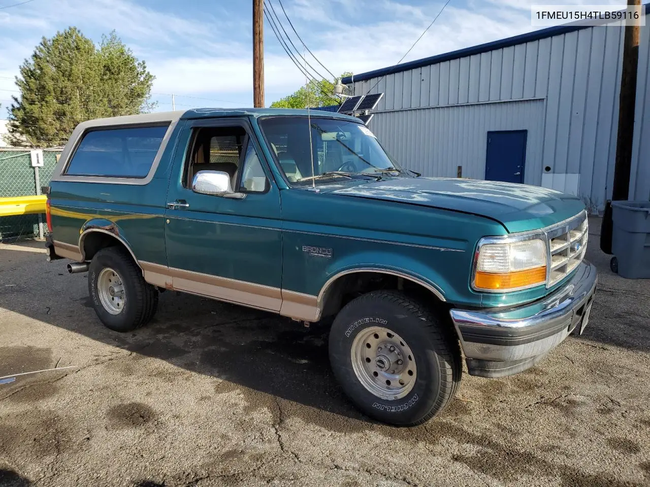 1996 Ford Bronco U100 VIN: 1FMEU15H4TLB59116 Lot: 52989015