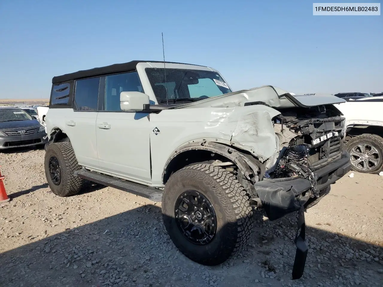 2021 Ford Bronco Base VIN: 1FMDE5DH6MLB02483 Lot: 42617245