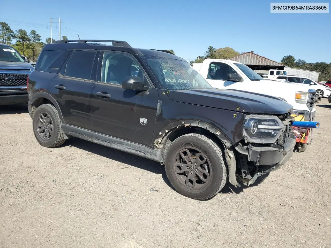 2021 Ford Bronco Sport Big Bend VIN: 3FMCR9B64MRA83605 Lot: 49481925