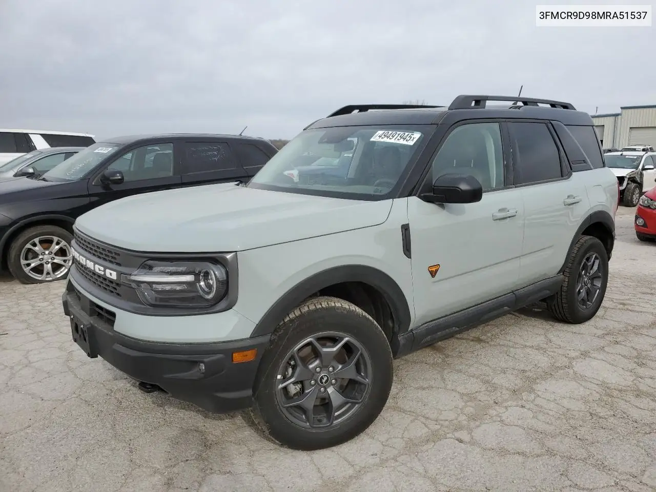 2021 Ford Bronco Sport Badlands VIN: 3FMCR9D98MRA51537 Lot: 49491945