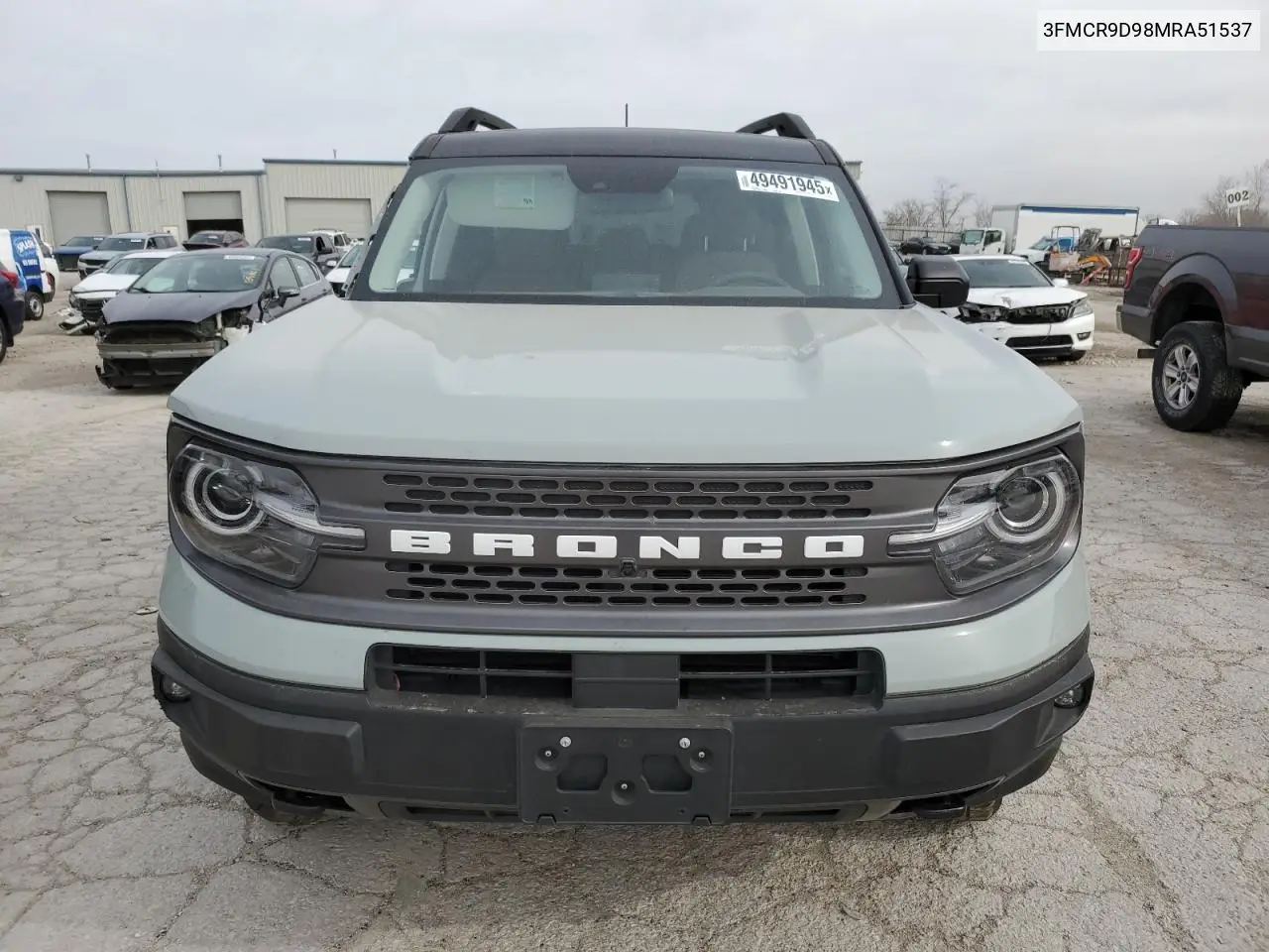 2021 Ford Bronco Sport Badlands VIN: 3FMCR9D98MRA51537 Lot: 49491945