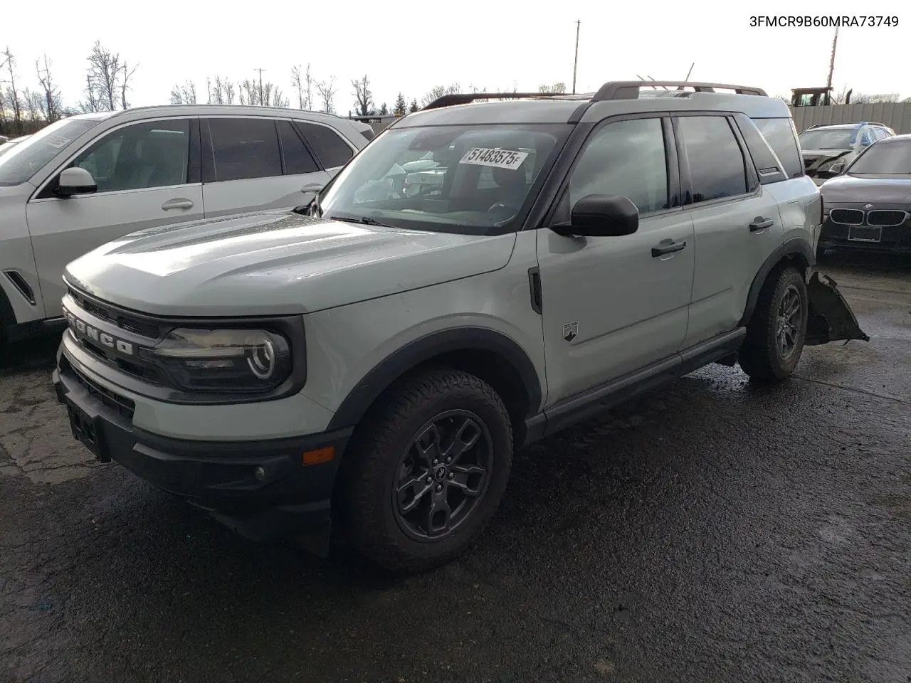 2021 Ford Bronco Sport Big Bend VIN: 3FMCR9B60MRA73749 Lot: 51483575