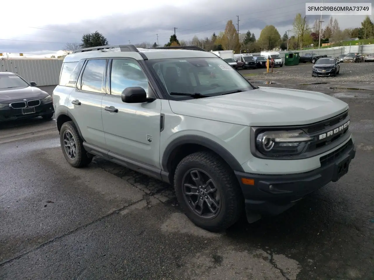 2021 Ford Bronco Sport Big Bend VIN: 3FMCR9B60MRA73749 Lot: 51483575