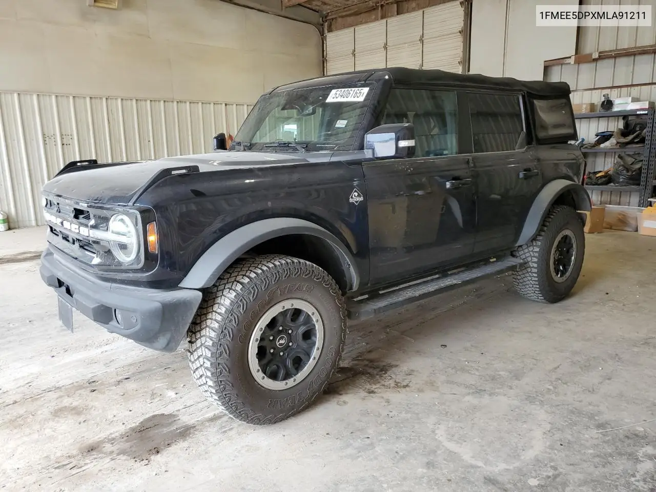 2021 Ford Bronco Base VIN: 1FMEE5DPXMLA91211 Lot: 53406165