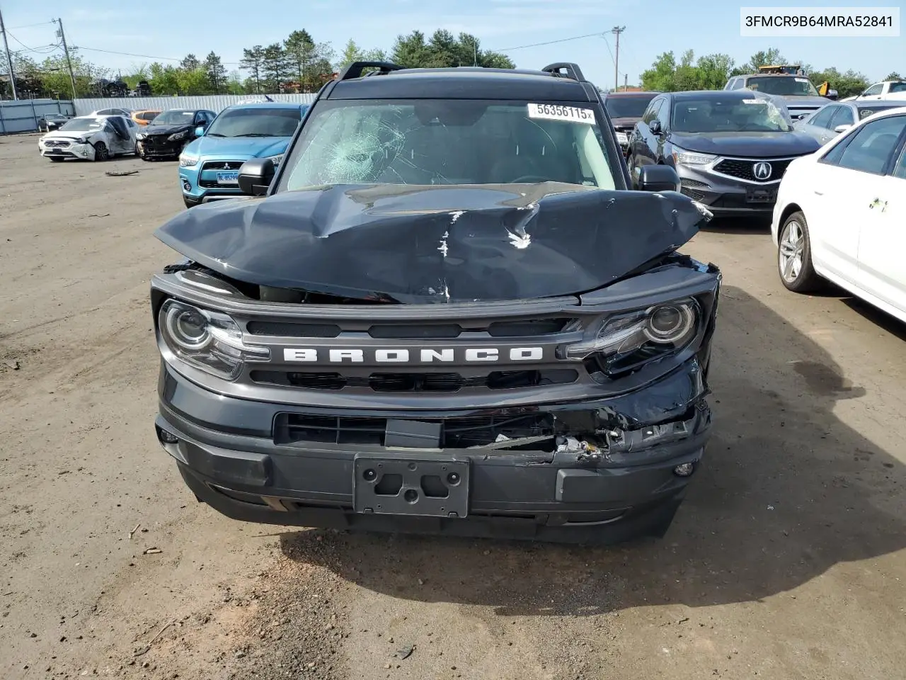 2021 Ford Bronco Sport Big Bend VIN: 3FMCR9B64MRA52841 Lot: 56356115