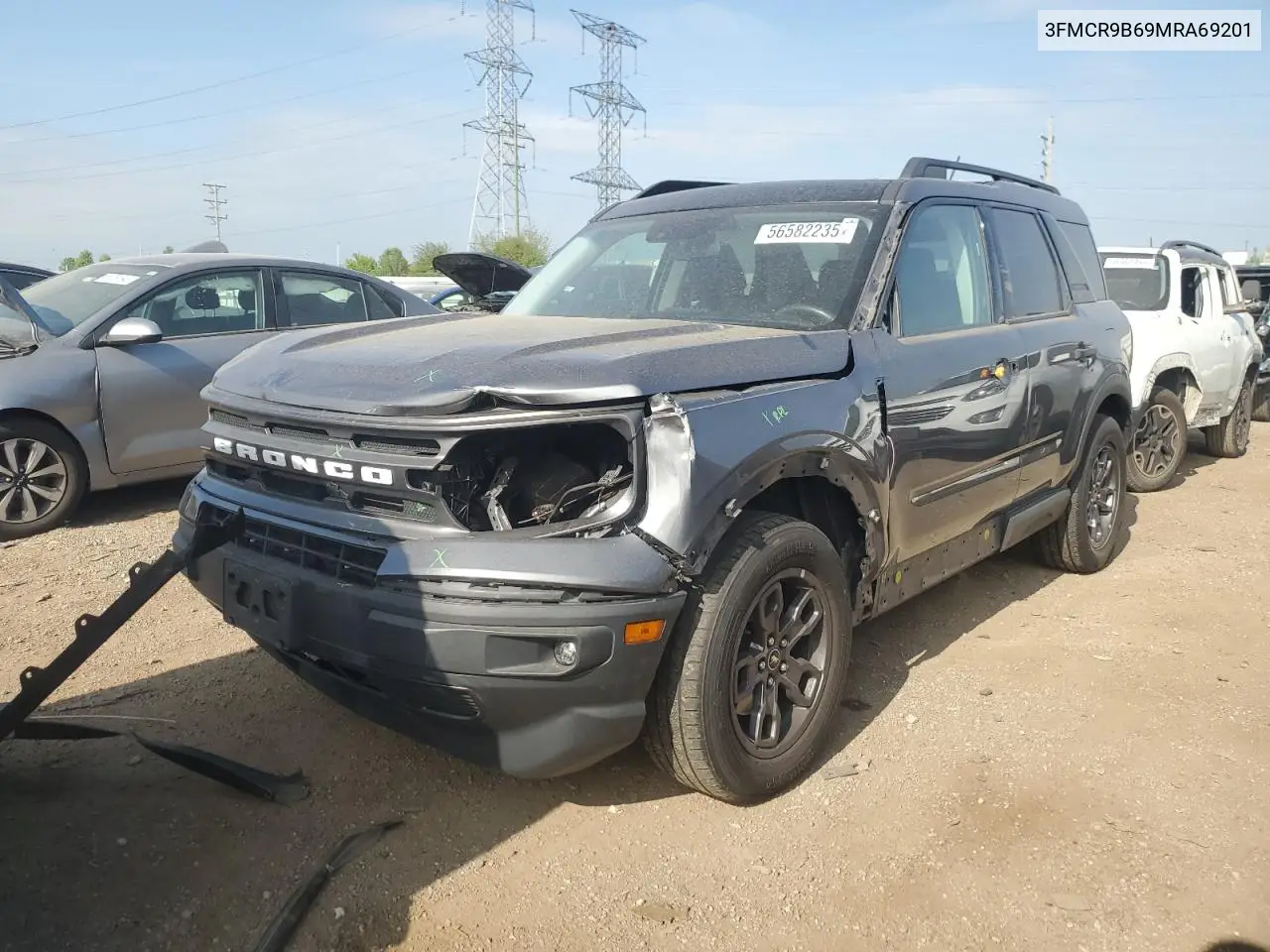 2021 Ford Bronco Sport Big Bend VIN: 3FMCR9B69MRA69201 Lot: 56582235