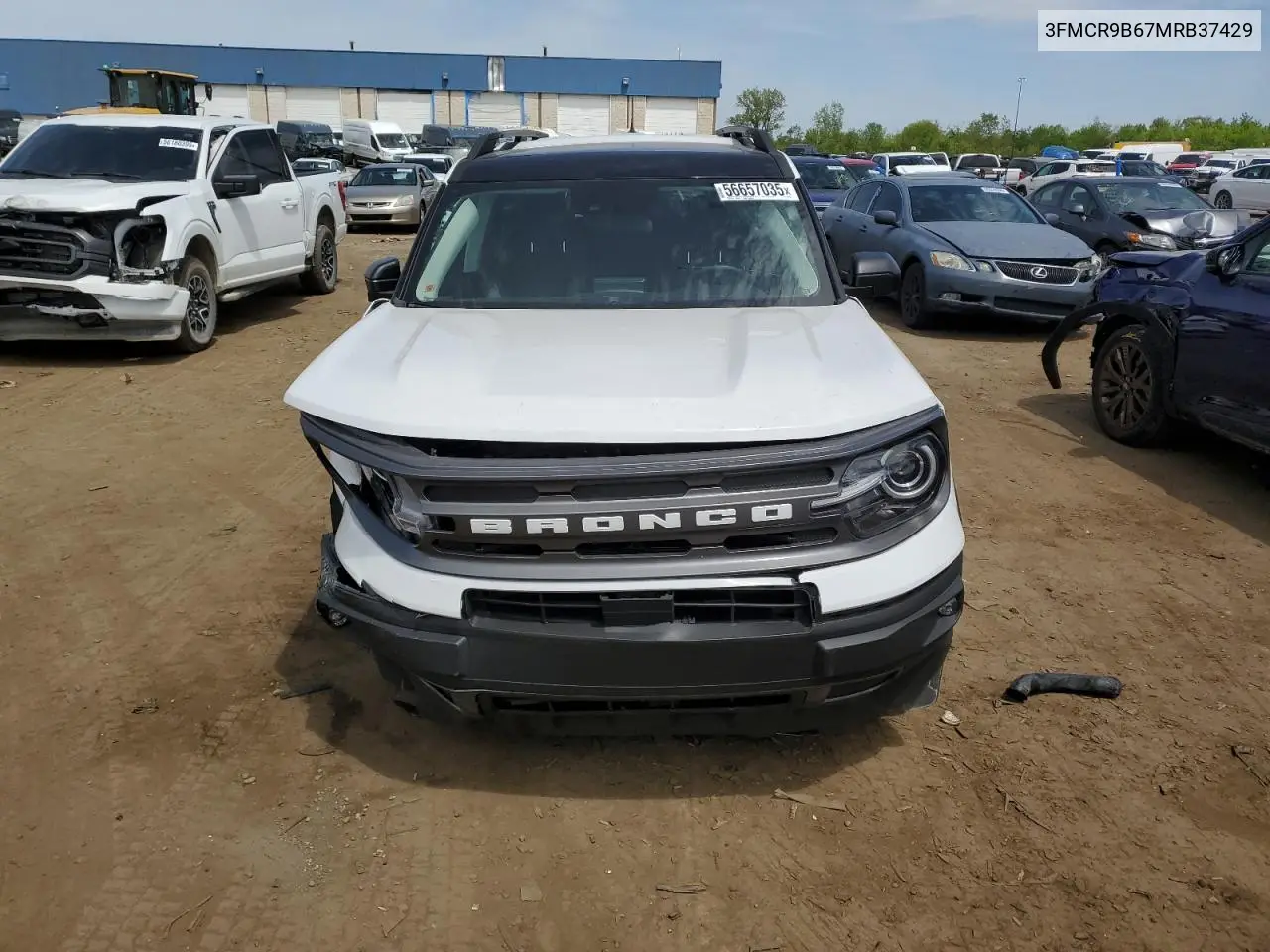 2021 Ford Bronco Sport Big Bend VIN: 3FMCR9B67MRB37429 Lot: 56657035