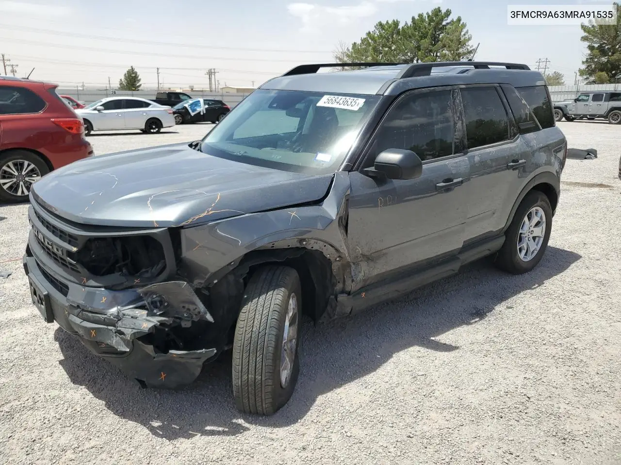 2021 Ford Bronco Sport VIN: 3FMCR9A63MRA91535 Lot: 56843635