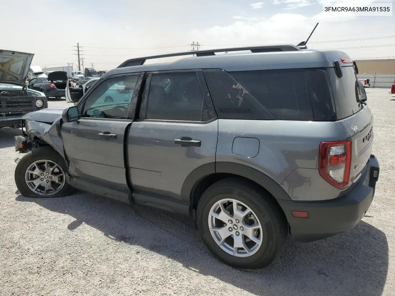 2021 Ford Bronco Sport VIN: 3FMCR9A63MRA91535 Lot: 56843635