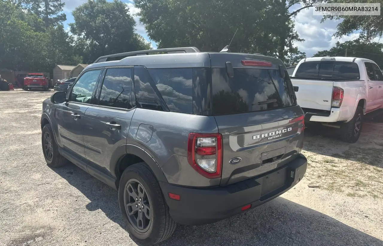2021 Ford Bronco Sport Big Bend VIN: 3FMCR9B60MRA83214 Lot: 57236475