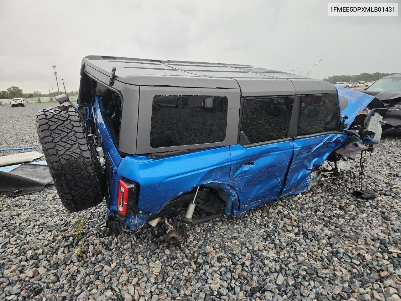 2021 Ford Bronco Base VIN: 1FMEE5DPXMLB01431 Lot: 59192915