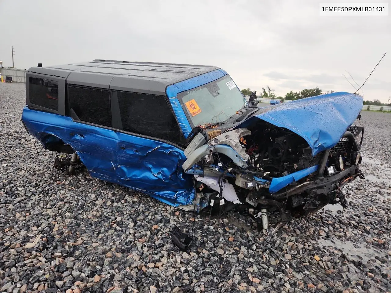 2021 Ford Bronco Base VIN: 1FMEE5DPXMLB01431 Lot: 59192915