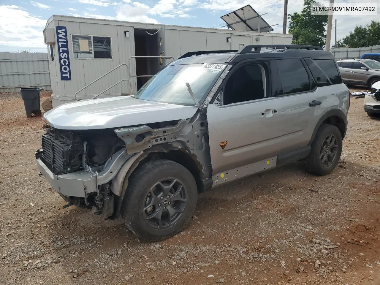 2021 Ford Bronco Sport Badlands VIN: 3FMCR9D91MRA07492 Lot: 62321925