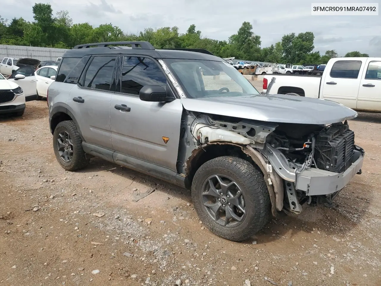 2021 Ford Bronco Sport Badlands VIN: 3FMCR9D91MRA07492 Lot: 62321925