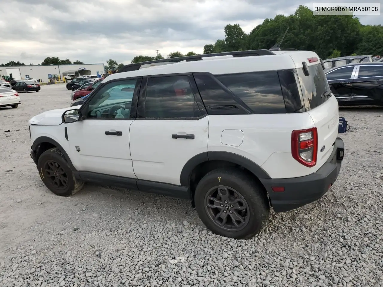 2021 Ford Bronco Sport Big Bend VIN: 3FMCR9B61MRA50108 Lot: 62382445