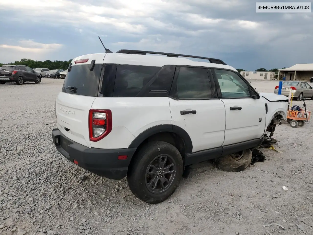 2021 Ford Bronco Sport Big Bend VIN: 3FMCR9B61MRA50108 Lot: 62382445