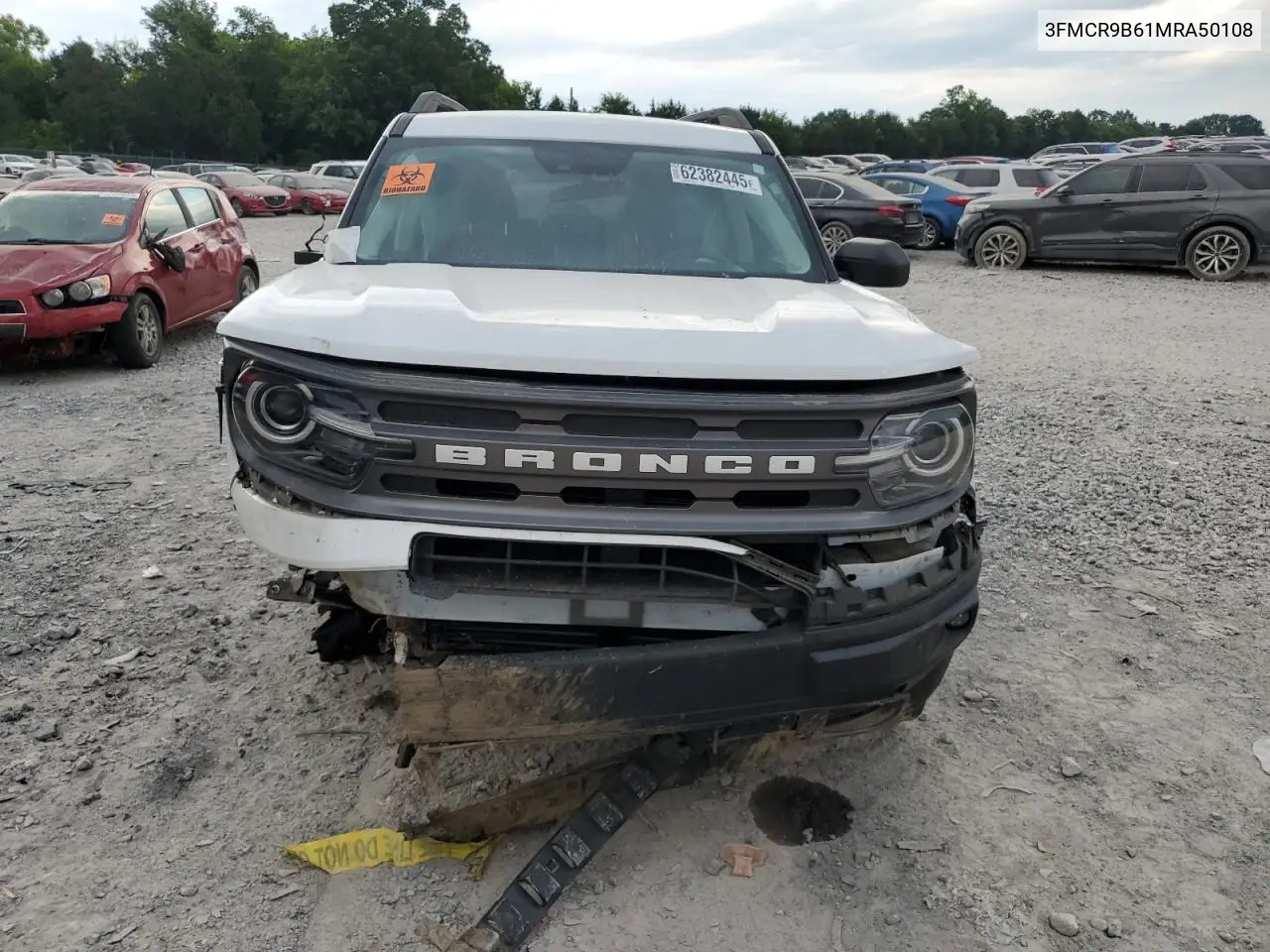 2021 Ford Bronco Sport Big Bend VIN: 3FMCR9B61MRA50108 Lot: 62382445