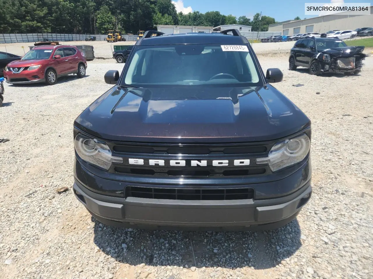 2021 Ford Bronco Sport Outer Banks VIN: 3FMCR9C60MRA81364 Lot: 62728845