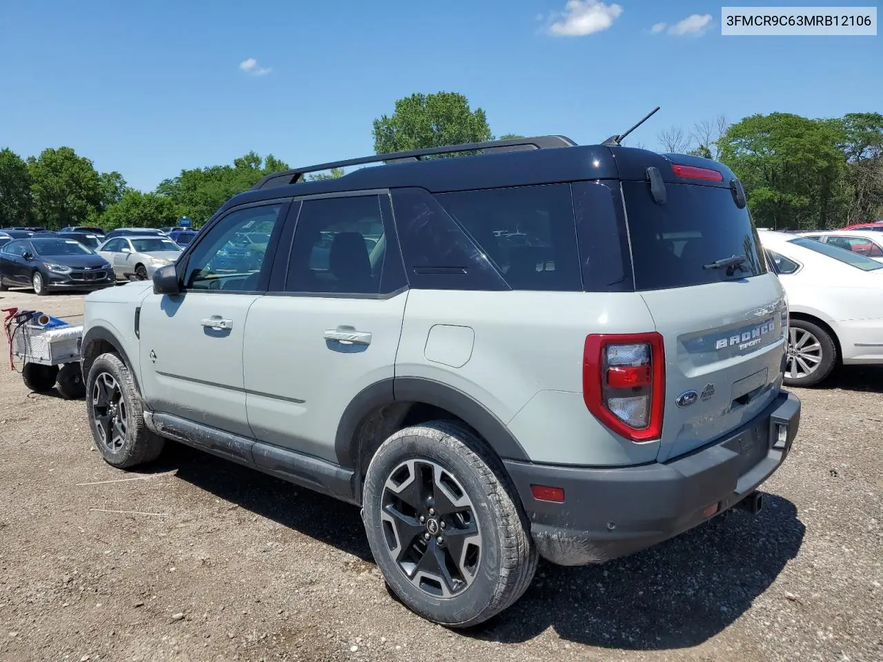 2021 Ford Bronco Sport Outer Banks VIN: 3FMCR9C63MRB12106 Lot: 62735275