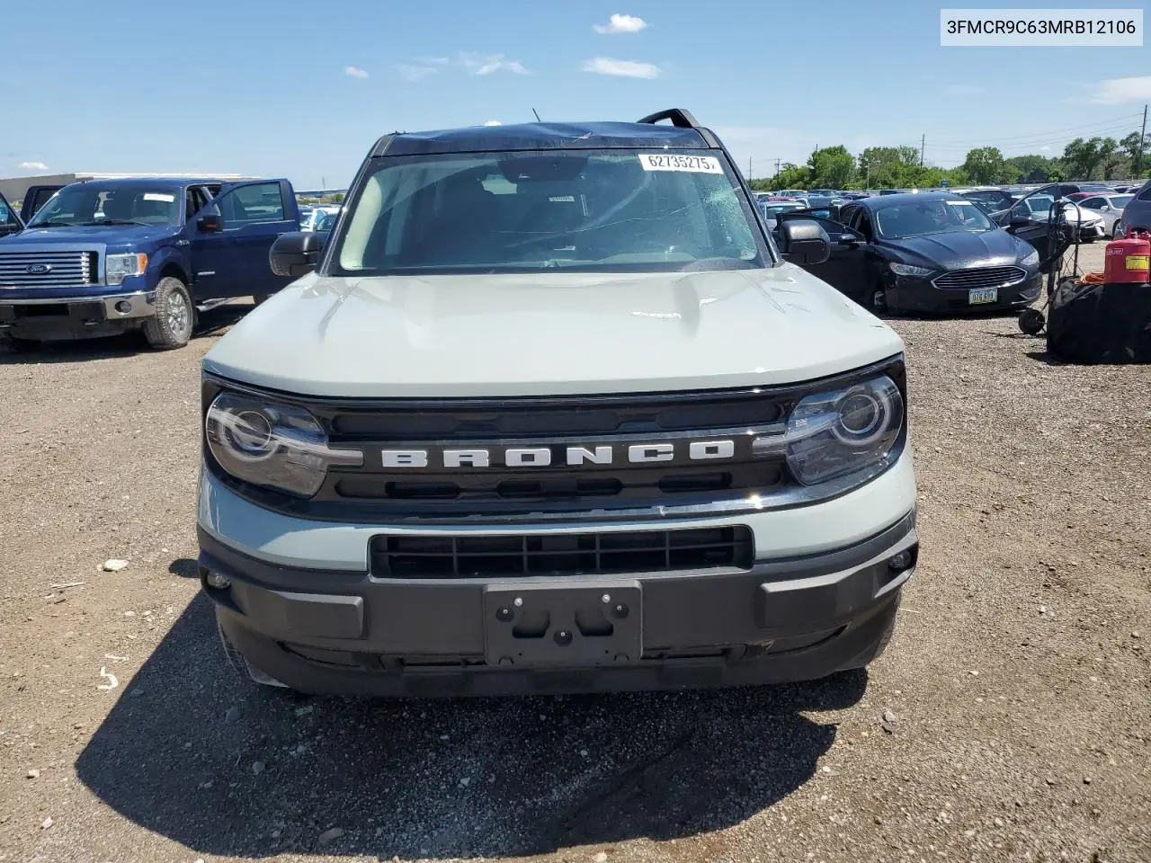 2021 Ford Bronco Sport Outer Banks VIN: 3FMCR9C63MRB12106 Lot: 62735275