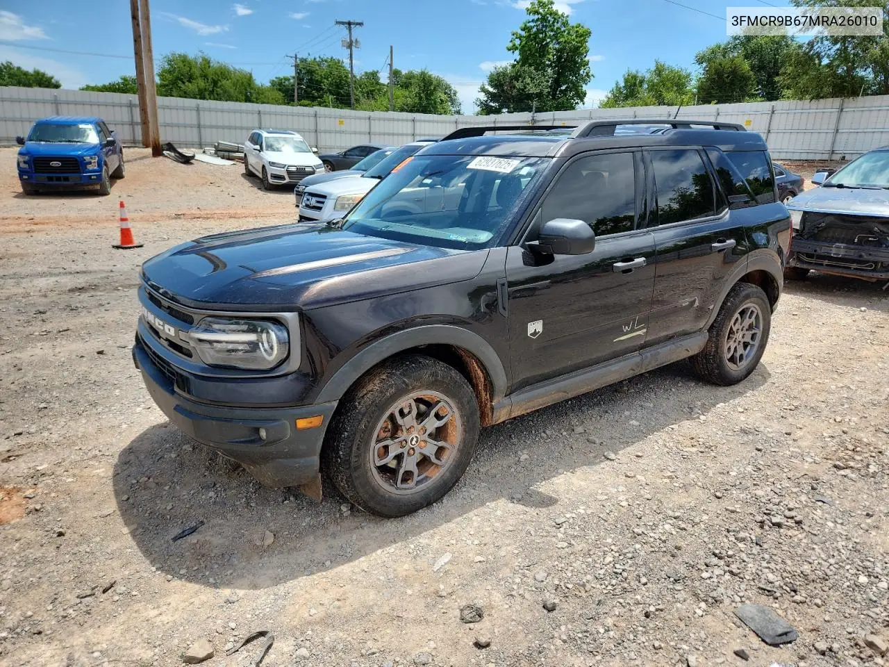 2021 Ford Bronco Sport Big Bend VIN: 3FMCR9B67MRA26010 Lot: 62937625