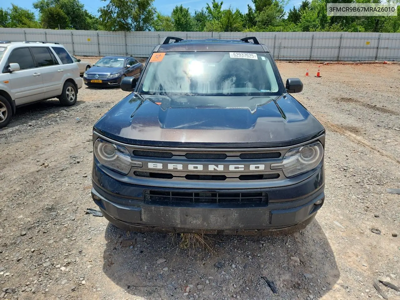 2021 Ford Bronco Sport Big Bend VIN: 3FMCR9B67MRA26010 Lot: 62937625
