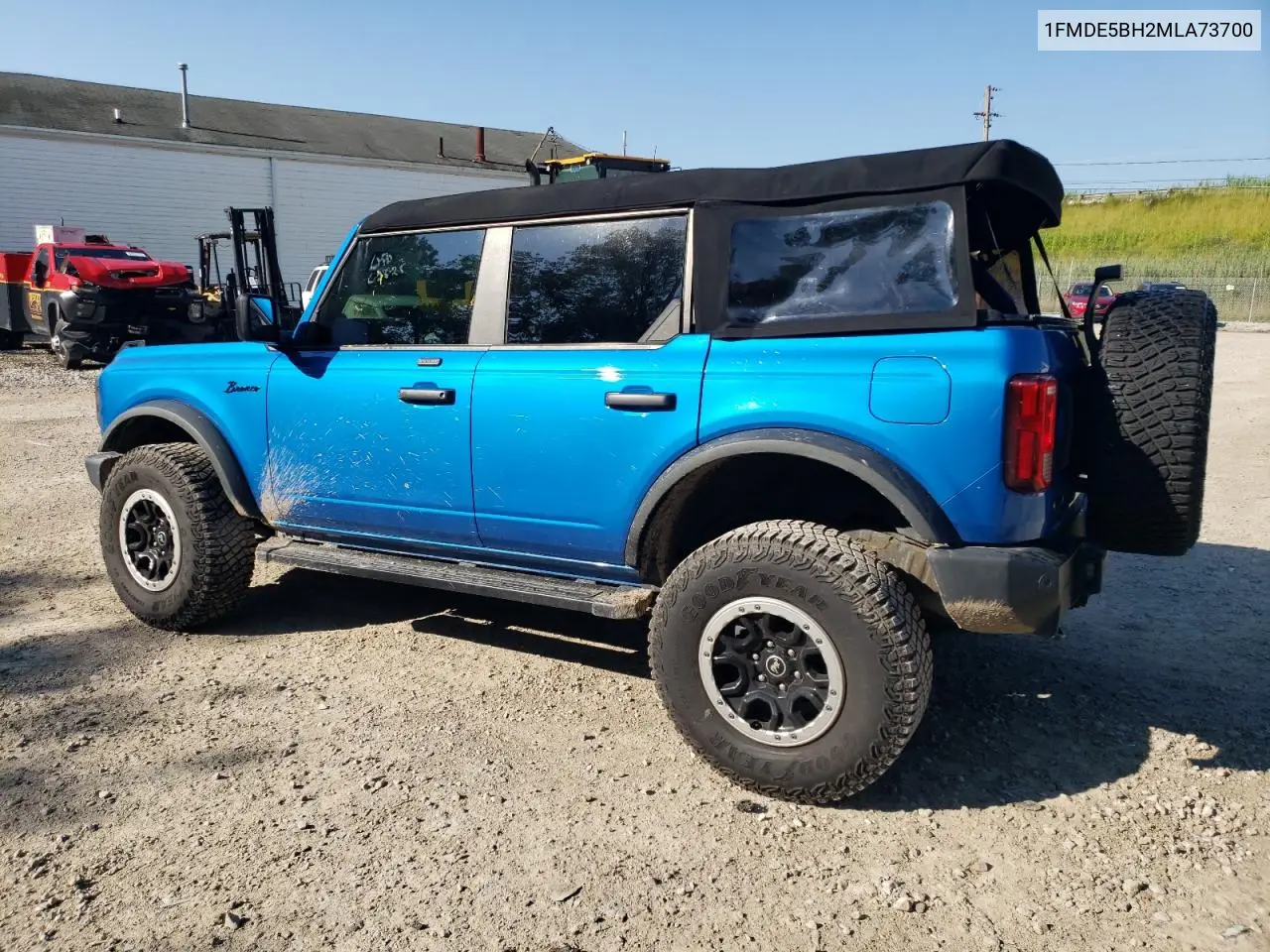 2021 Ford Bronco Base VIN: 1FMDE5BH2MLA73700 Lot: 63024595