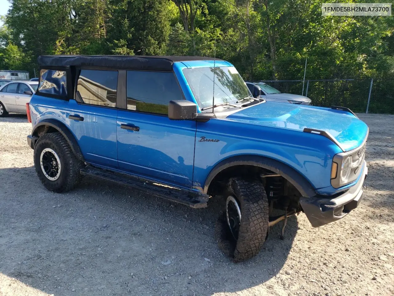 2021 Ford Bronco Base VIN: 1FMDE5BH2MLA73700 Lot: 63024595