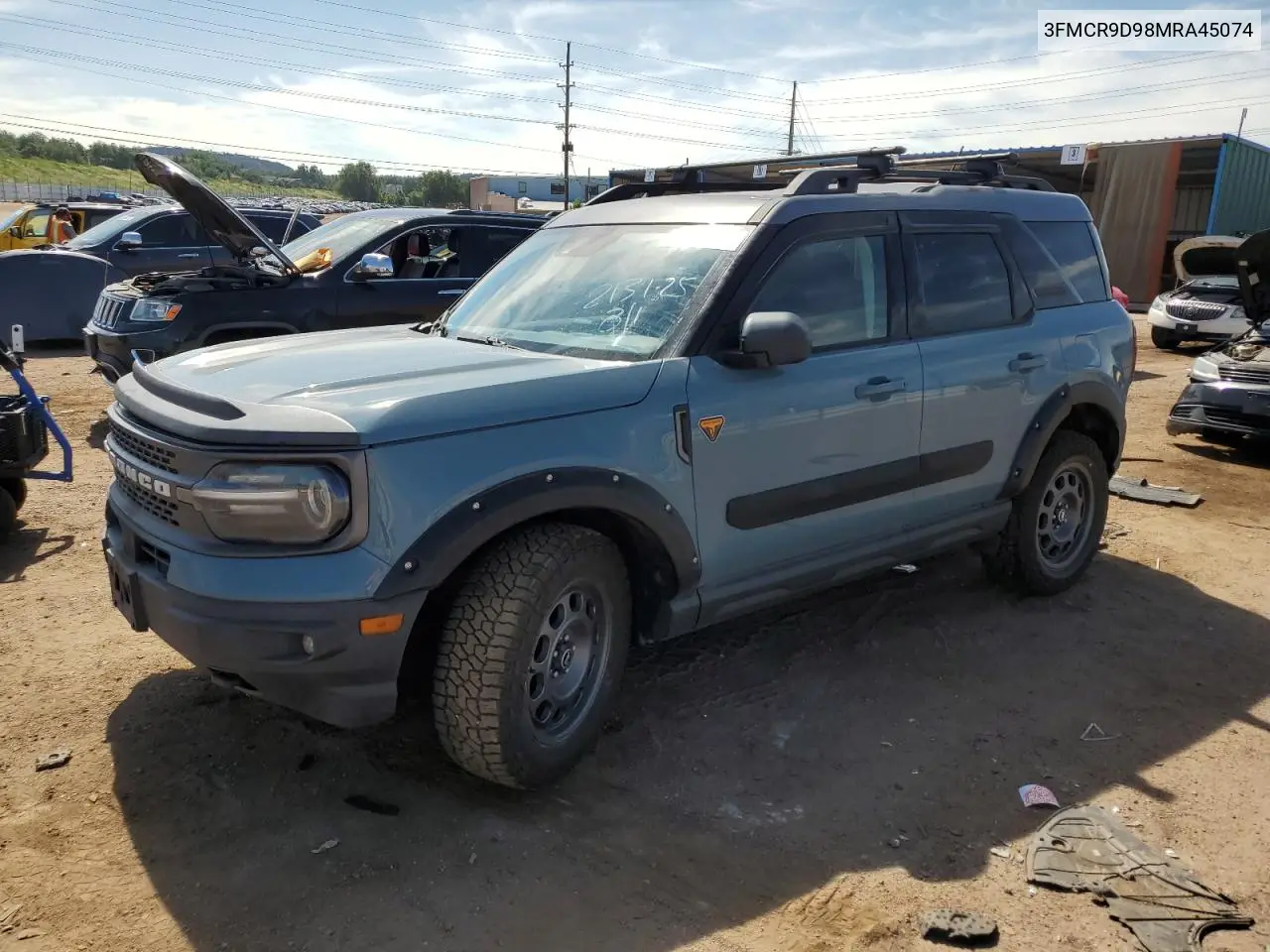 2021 Ford Bronco Sport Badlands VIN: 3FMCR9D98MRA45074 Lot: 63026965