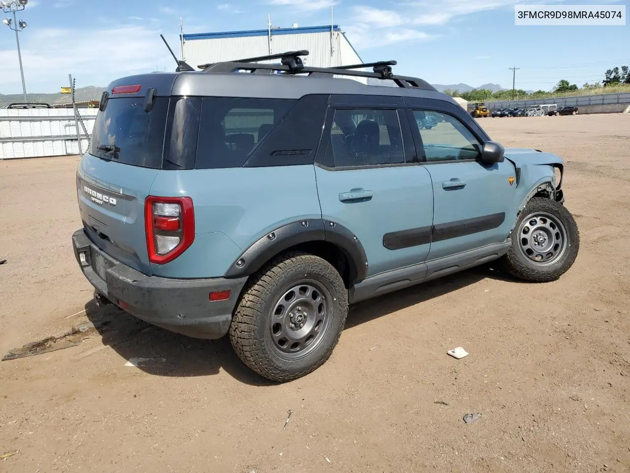 2021 Ford Bronco Sport Badlands VIN: 3FMCR9D98MRA45074 Lot: 63026965