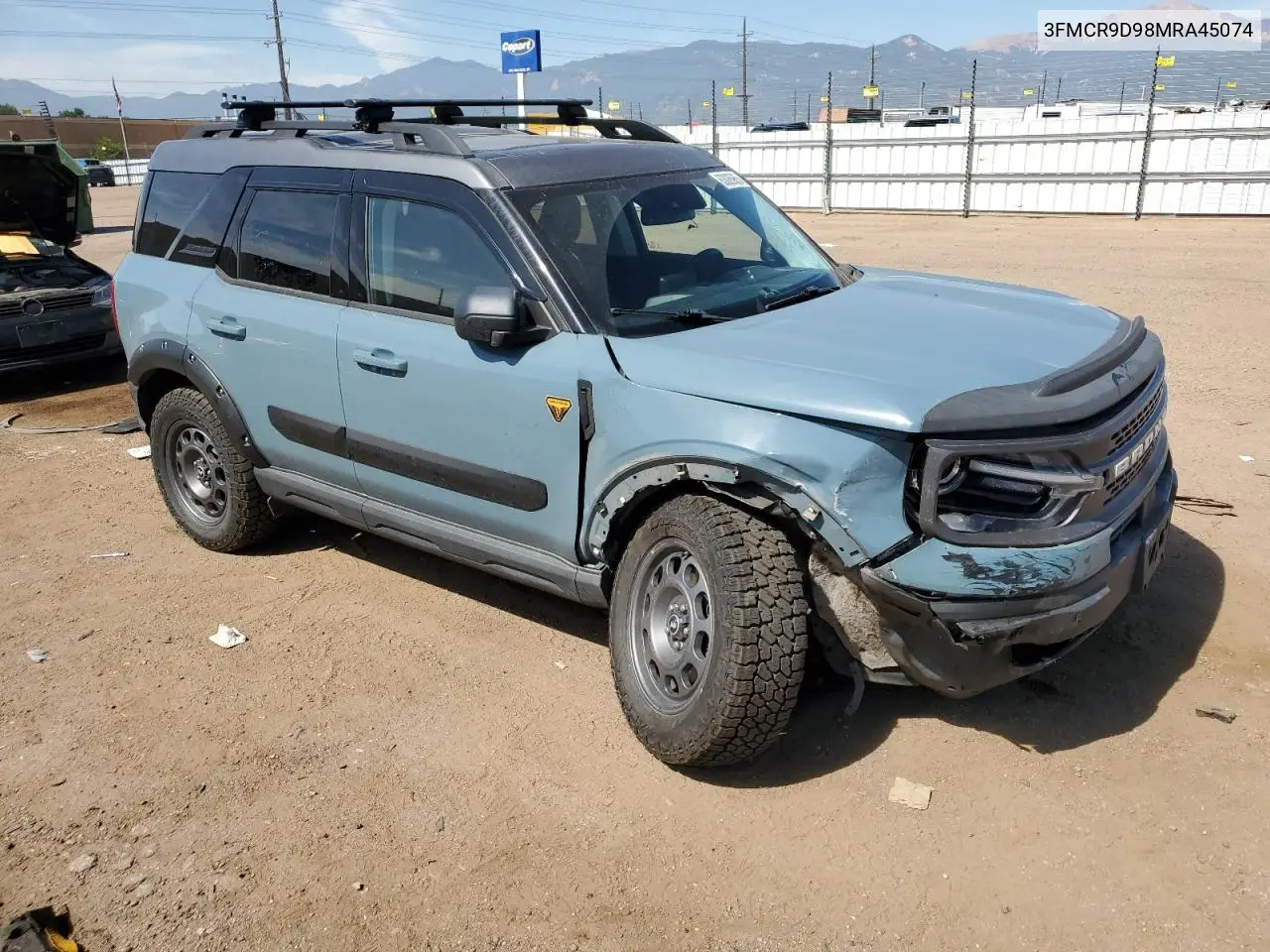 2021 Ford Bronco Sport Badlands VIN: 3FMCR9D98MRA45074 Lot: 63026965