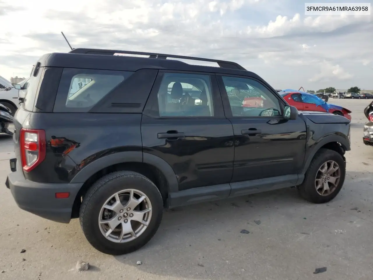 2021 Ford Bronco Sport VIN: 3FMCR9A61MRA63958 Lot: 63380785